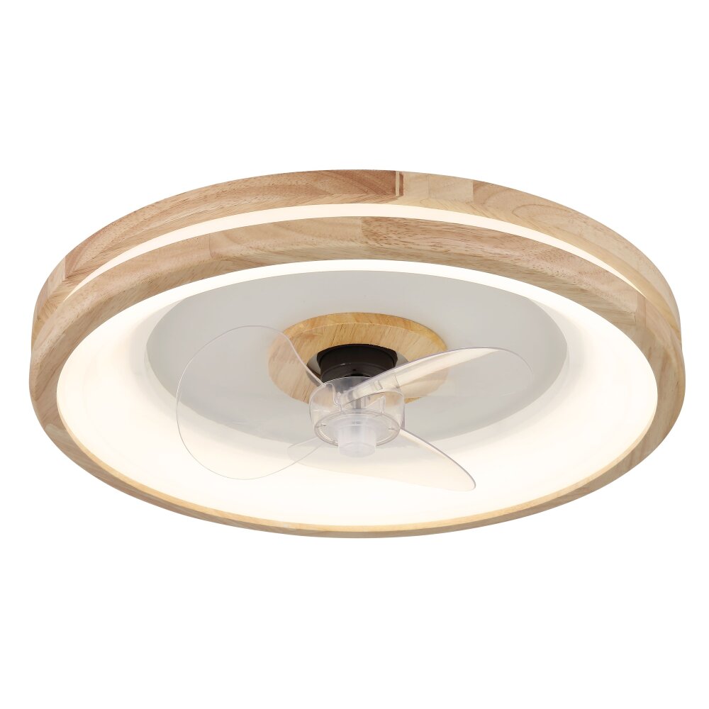 Oświetlenie Globo Gatian lampa z wentylatorem LED Ciemnobrązowy, Biały, 1-punktowy, Zdalne sterowanie main product photo
