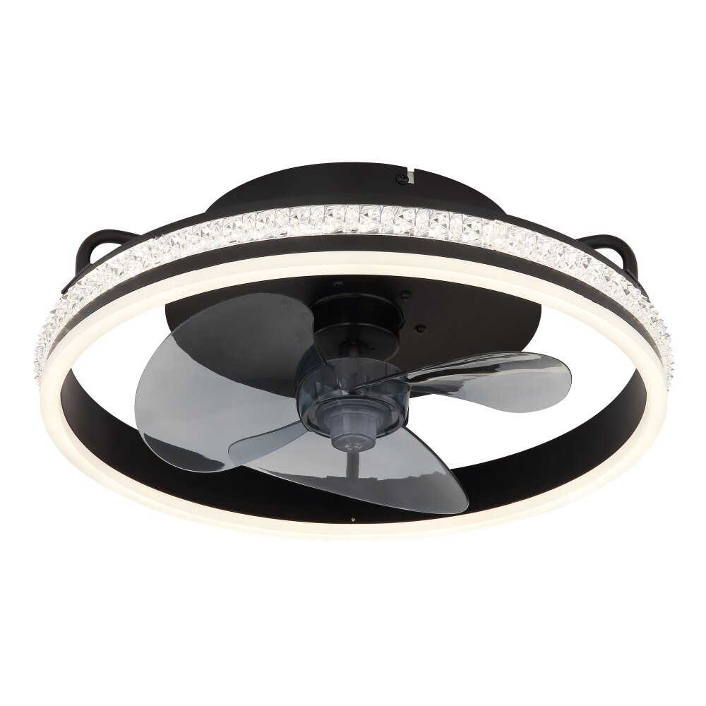 Oświetlenie Globo Cataleya lampa z wentylatorem LED Czarny, 1-punktowy, Zdalne sterowanie main product photo