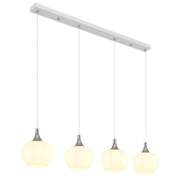 Oświetlenie Globo Maxy Lampa wisząca Chrom, Biały, 4-punktowe Oświetlenie Globo Maxy Lampa wisząca Chrom, Biały, 4-punktowe