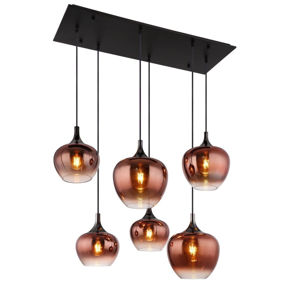 Oświetlenie Globo Maxy Lampa wisząca Chrom, Czarny, 6-punktowe main product photo