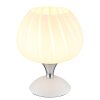 Oświetlenie Globo Maxy Lampa stołowa Chrom, Biały, 1-punktowy