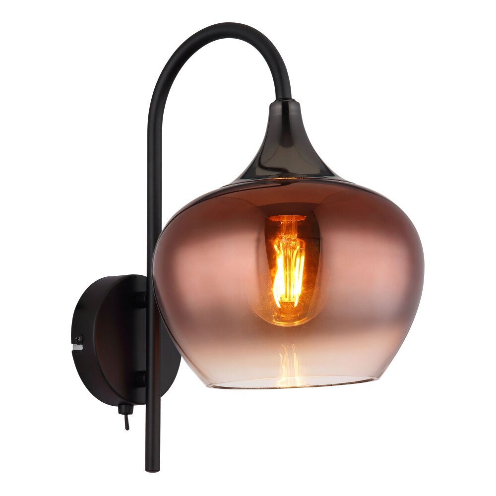 Oświetlenie Globo Maxy Lampa ścienna Chrom, Czarny, 1-punktowy main product photo