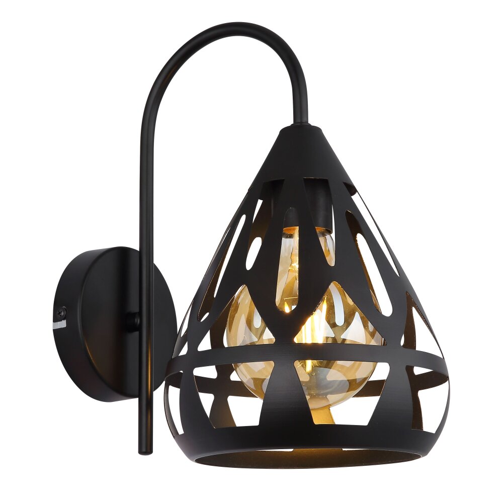 Oświetlenie Globo Hassan Lampa ścienna Czarny, 1-punktowy main product photo