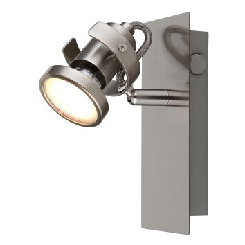 Oświetlenie Globo Verpax lampa sufitowa, spot sufitowy, kinkiet, spot ścienny nikiel matowy, 1-punktowy
