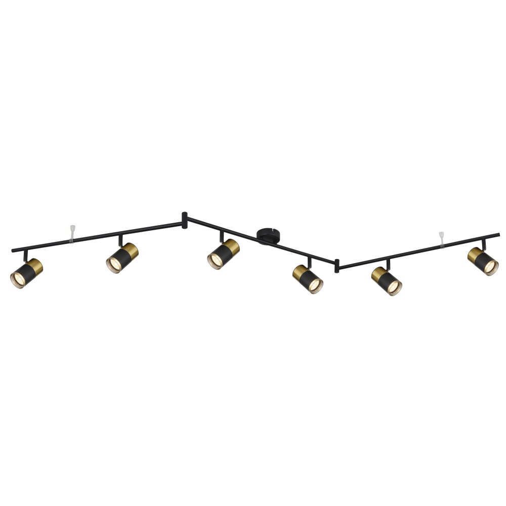 Oświetlenie Globo Brisbon Lampa sufitowa, Spot sufitowy, Lampa ścienna, Spot ścienny Czarny, 6-punktowe main product photo