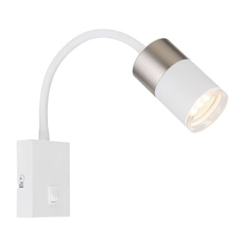 Oświetlenie Globo Brisbon kinkiet biały, 1-punktowy