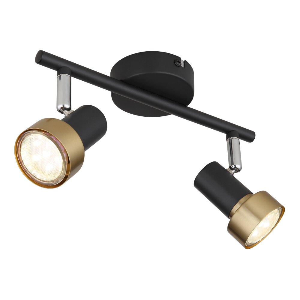 Oświetlenie Globo Mason Lampa sufitowa, Spot sufitowy, Lampa ścienna, Spot ścienny Chrom, Czarny, 2-punktowe main product photo