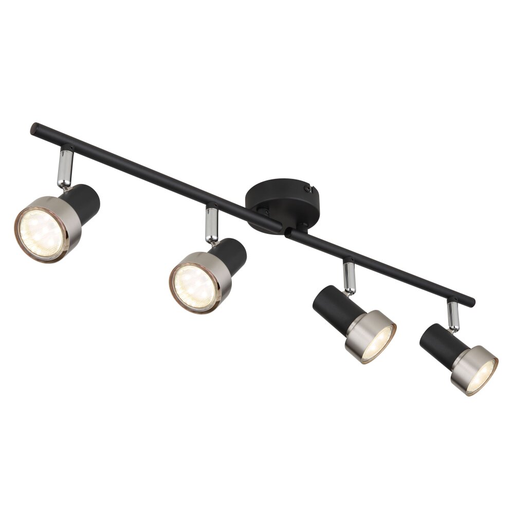 Oświetlenie Globo Mason Lampa sufitowa, Spot sufitowy, Lampa ścienna, Spot ścienny Chrom, Czarny, 4-punktowe main product photo