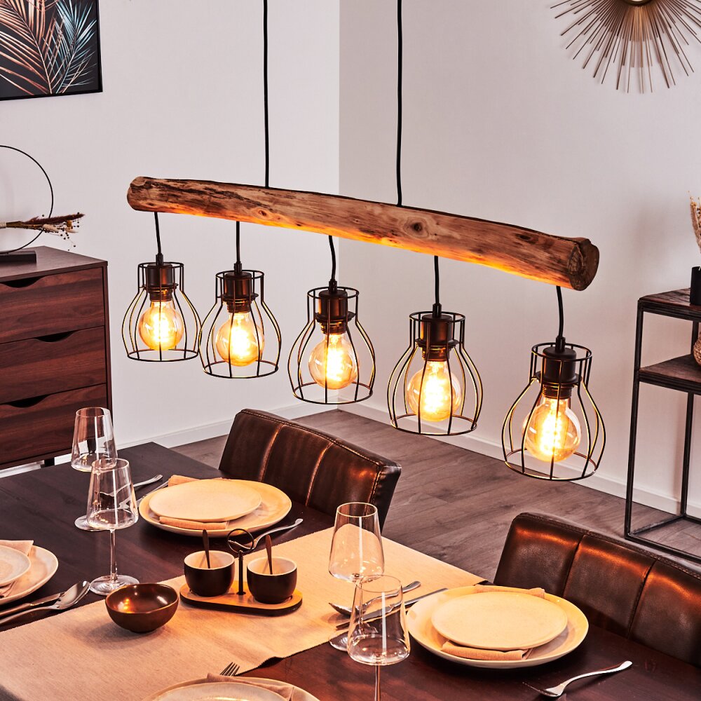 Lampa Wisząca Gondo Brązowy, Czarny, 5-punktowe main product photo