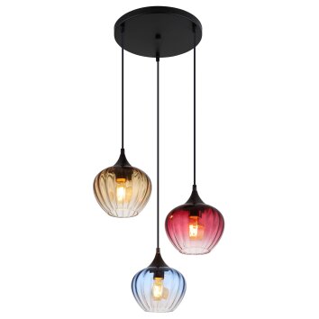 Oświetlenie Globo Sander Lampa wisząca Czarny, 3-punktowe