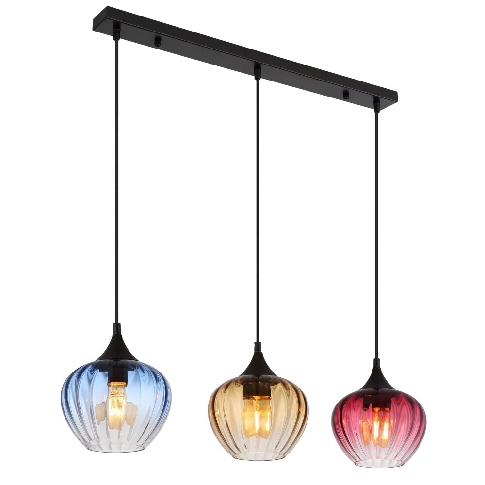 Oświetlenie Globo Sander Lampa wisząca Czarny, 3-punktowe main product photo