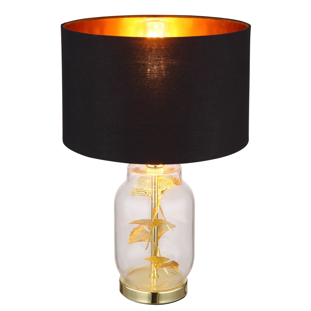 Oświetlenie Globo Ginko Lampa stołowa Mosiądz, Przezroczysty, 1-punktowy main product photo