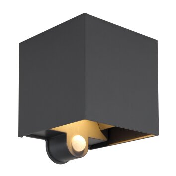 Oświetlenie Globo Veronika Oświetlenie zewnętrzne LED Antracytowy, Czarny, 2-punktowe, Czujnik ruchu