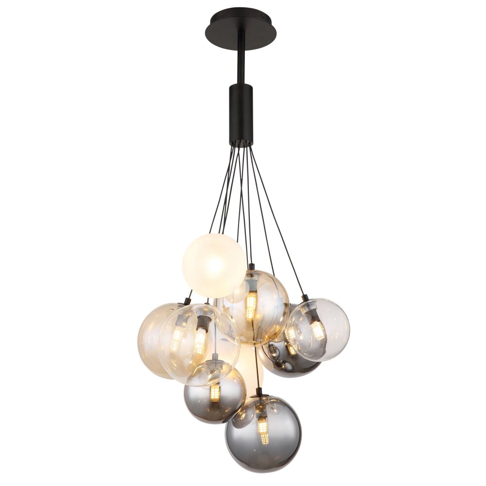 Oświetlenie Globo Ballgi Lampa wisząca Czarny, 9-punktowe main product photo