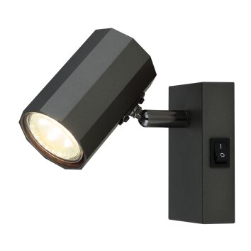 Oświetlenie Globo James lampa sufitowa, spot sufitowy, kinkiet, spot ścienny szary, 1-punktowy