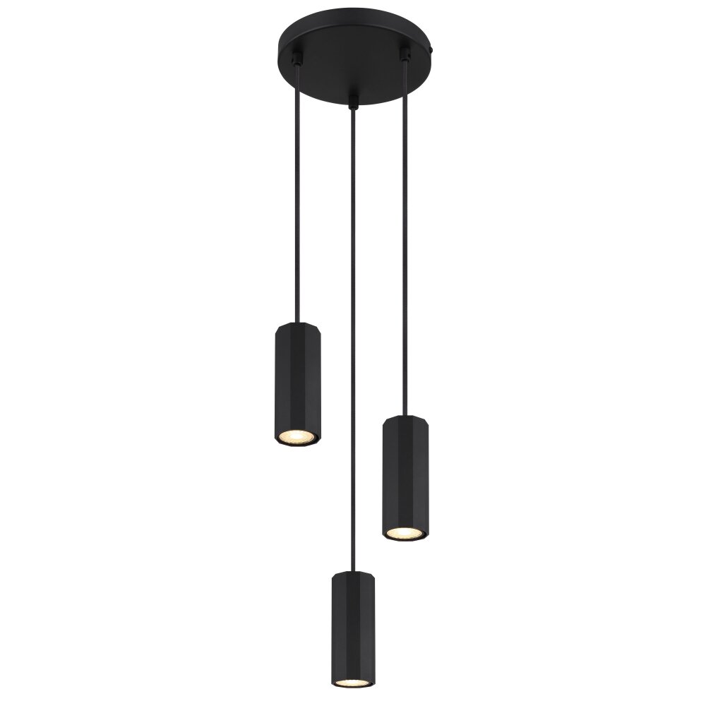 Oświetlenie Globo James Lampa wisząca Czarny, 3-punktowe main product photo