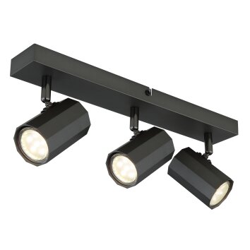 Oświetlenie Globo James lampa sufitowa, spot sufitowy, kinkiet, spot ścienny szary, 3-punktowe