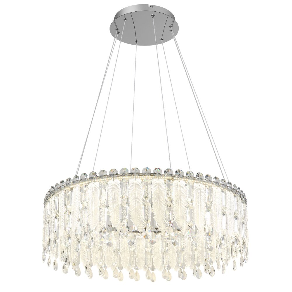 Oświetlenie Globo Klunka Lampa wisząca LED Chrom, 1-punktowy, Zdalne sterowanie main product photo