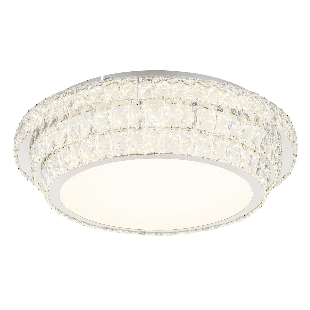 Oświetlenie Globo Klara Lampa sufitowa LED Chrom, 1-punktowy, Zdalne sterowanie main product photo