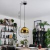 Gastor Lampa wisząca, Kula świetlna 30 cm Złoty, Przezroczysty, 1-punktowy
