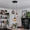 Gastor Lampa wisząca, Kula świetlna W kolorze bursztynu, Przezroczysty, Przydymiony, 3-punktowe