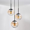 Gastor lampa wisząca, kula świetlna bursztynowy, przezroczysty, 3-punktowe
