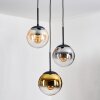 Gastor lampa wisząca, kula świetlna bursztynowy, złoty, przezroczysty, przydymiony, 3-punktowe