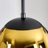 Gastor Lampa wisząca, Kula świetlna W kolorze bursztynu, Złoty, Przezroczysty, Przydymiony, 3-punktowe