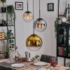 Gastor lampa wisząca, kula świetlna bursztynowy, złoty, przezroczysty, przydymiony, 3-punktowe