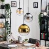 Gastor lampa wisząca, kula świetlna bursztynowy, złoty, przezroczysty, przydymiony, 3-punktowe
