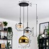 Gastor lampa wisząca, kula świetlna bursztynowy, złoty, przezroczysty, przydymiony, 3-punktowe