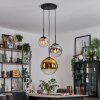 Gastor lampa wisząca, kula świetlna bursztynowy, złoty, przezroczysty, przydymiony, 3-punktowe
