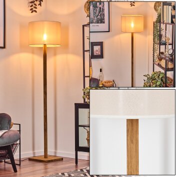 Bassagoda lampa stojąca kolory naturalne, czarny, 1-punktowy