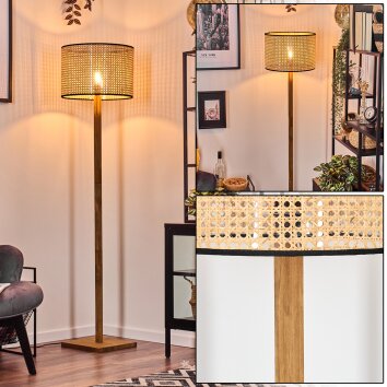 Barcos lampa stojąca kolory naturalne, czarny, 1-punktowy