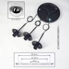 Gastor Lampa wisząca, Kula świetlna Chrom, Przezroczysty, Przydymiony, 3-punktowe