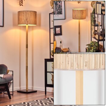 Bongal lampa stojąca kolory naturalne, czarny, 1-punktowy