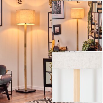 Bassagoda lampa stojąca kolory naturalne, czarny, 1-punktowy
