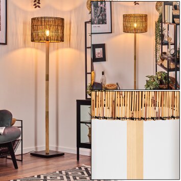 Cando lampa stojąca kolory naturalne, czarny, 1-punktowy