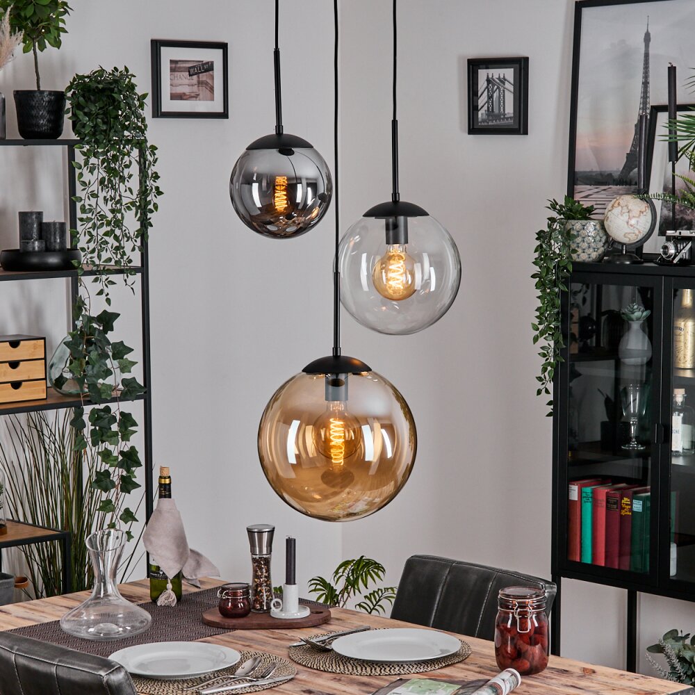 Gastor Lampa wisząca, Kula świetlna 30 cm W kolorze bursztynu, Przezroczysty, Przydymiony, 3-punktowe main product photo