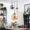 Gastor lampa wisząca, kula świetlna 30 cm bursztynowy, przezroczysty, przydymiony, 3-punktowe