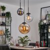 Gastor lampa wisząca, kula świetlna 30 cm bursztynowy, przezroczysty, przydymiony, 3-punktowe