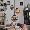Gastor lampa wisząca, kula świetlna 30 cm bursztynowy, przydymiony, 3-punktowe