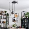 Gastor lampa wisząca, kula świetlna 30 cm bursztynowy, przydymiony, 3-punktowe