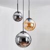 Gastor lampa wisząca, kula świetlna 30 cm bursztynowy, przydymiony, 3-punktowe
