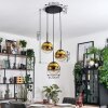 Gastor Lampa wisząca, Kula świetlna 30 cm Złoty, Przezroczysty, 3-punktowe