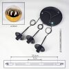 Gastor Lampa wisząca, Kula świetlna 30 cm Złoty, Przezroczysty, 3-punktowe