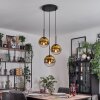 Gastor Lampa wisząca, Kula świetlna 30 cm Złoty, Przezroczysty, 3-punktowe