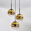 Gastor Lampa wisząca, Kula świetlna 30 cm Złoty, Przezroczysty, 3-punktowe