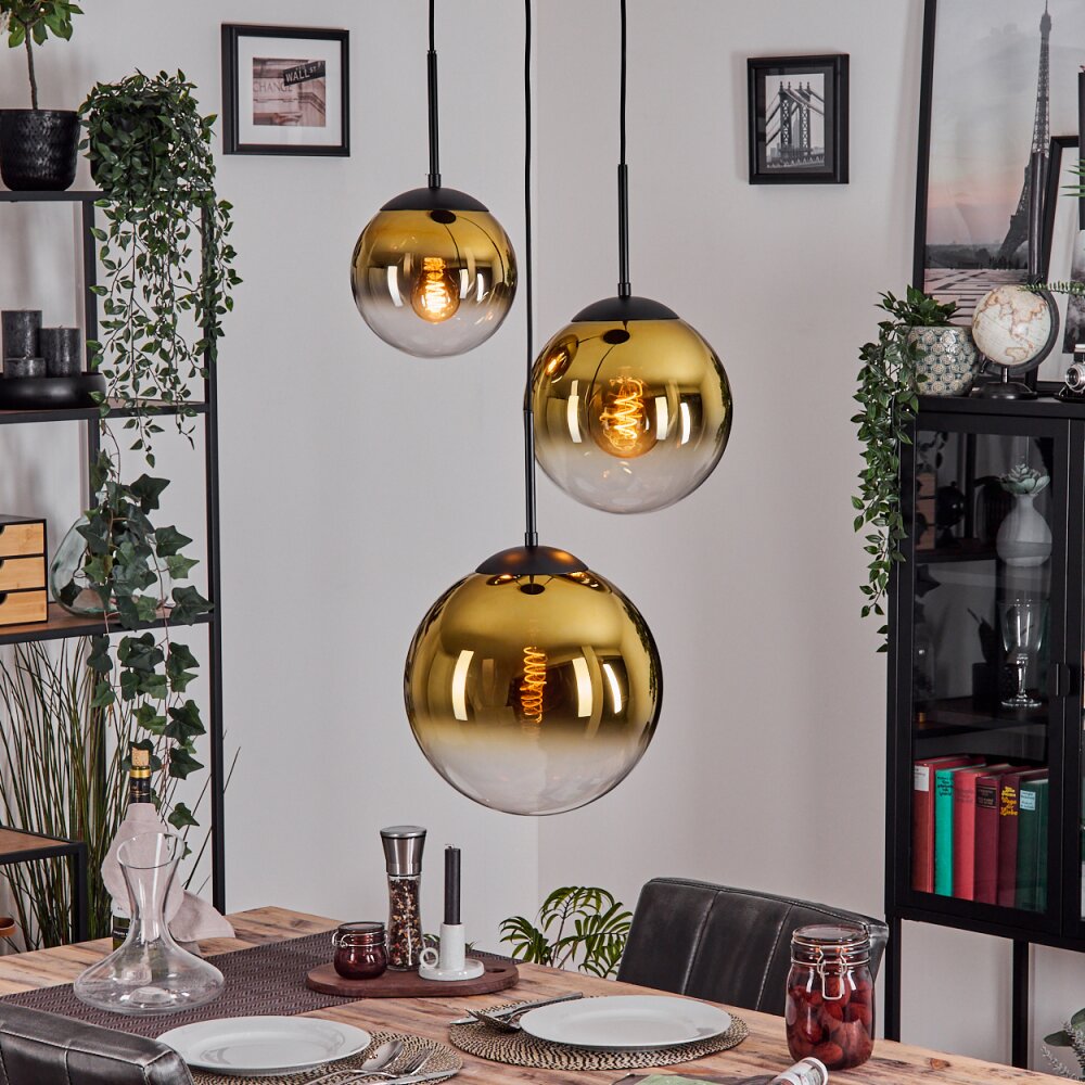 Gastor Lampa wisząca, Kula świetlna 30 cm Złoty, Przezroczysty, 3-punktowe main product photo