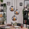 Gastor Lampa wisząca, Kula świetlna 30 cm Chrom, Przydymiony, 3-punktowe